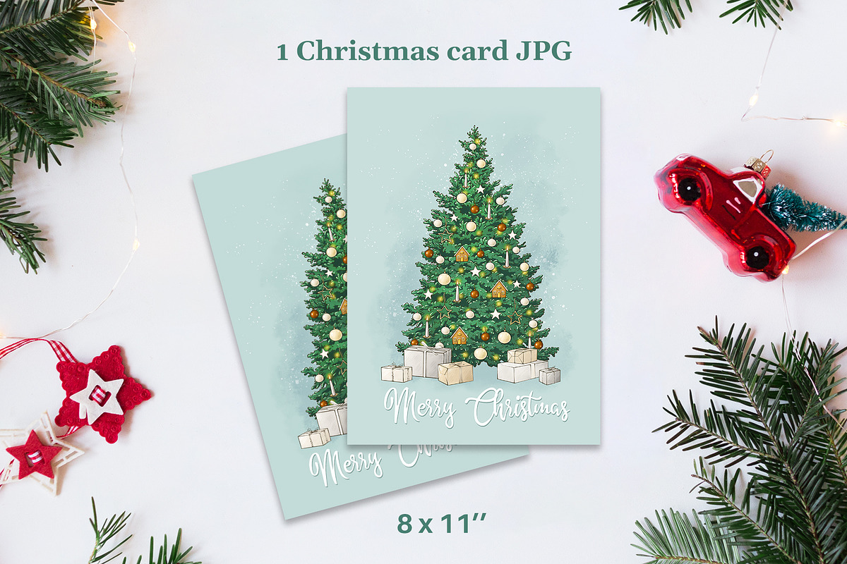 Christmas tree and gift boxes PNG, a Decorative Illustration by Blowballmay (Photo 3 of 6)