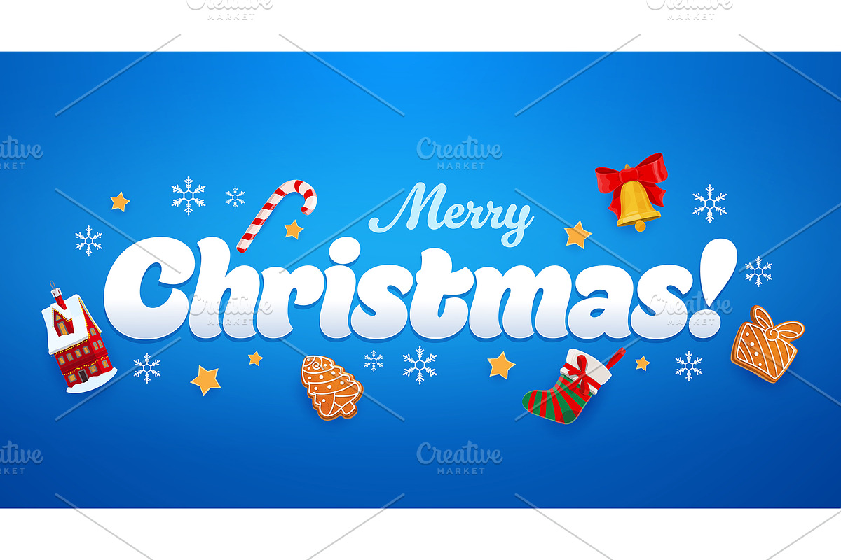 Merry Christmas holiday greeting, an Illustration by Vector Tradition (Photo 1 of 3)
