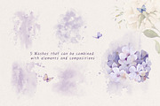Watercolor Violet Floral Collection, a Decorative Illustration by Damian Roh (Thumbnail 11 of 14)