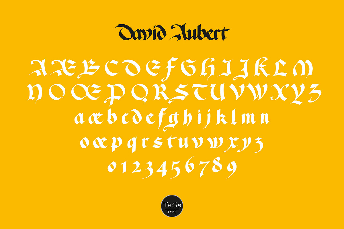 David Aubert, a Blackletter Font by TeGeType foundry (Photo 4 of 6)