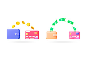 Digital wallets and payment card, a Finance Illustration by Abscent