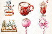 Sweet Christmas Clipart Bundle PNG, an Illustration by DreamCafeArt (Thumbnail 4 of 7)