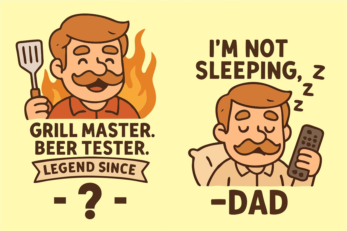 Funny Father’s Day Cartoon, a Person Illustration by Dikdoots (Photo 2 of 4)