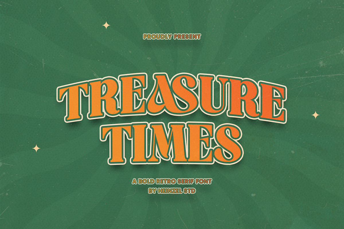 Treasure Times Bold Retro Serif Font, a Serif Font by Heinzel Std (Photo 1 of 12)