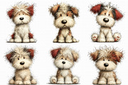 Whimsical Messy Hair Dog Clipart, an Illustration by Libby Wishes (Thumbnail 6 of 7)