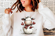 Whimsical easter cow clipart, an Illustration by SinaCreation (Thumbnail 9 of 11)