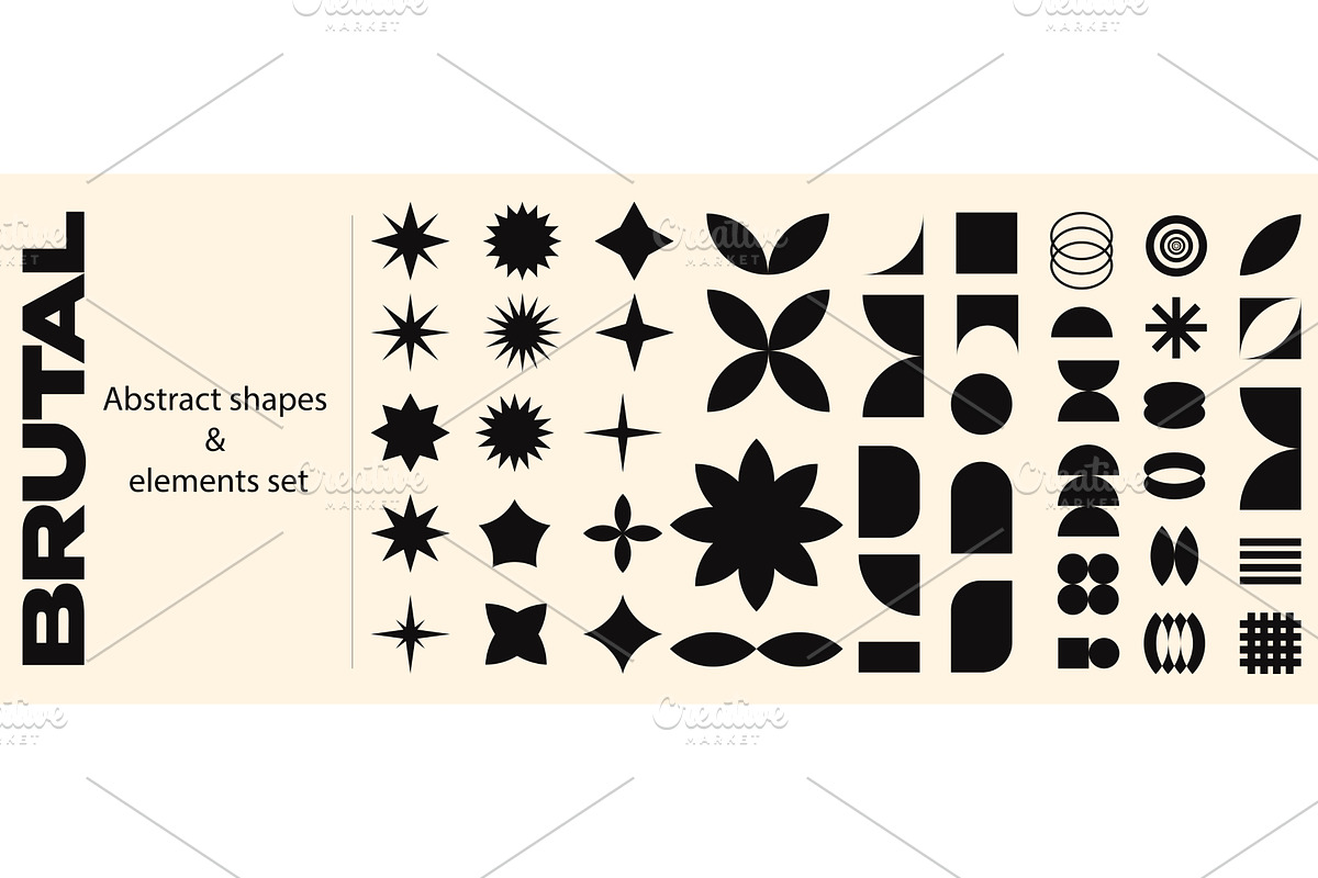 Abstract shapes and elements, an Object Illustration by Tati_Kli