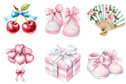 Watercolor Pink Silly Girly Goose, a Seasonal Illustration by CitraGraphics (Thumbnail 4 of 4)