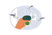 People protect from insect bites set, a Person Illustration by Good Studio (Thumbnail 4 of 4)
