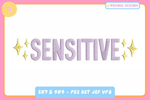 Sensitive Machine Embroidery File, a Pattern Graphic by Thread Tech Aus