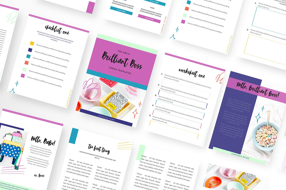 Canva Workbook Bundle Brilliant Boss, a Magazine Template by VanessaRyan.co (Photo 3 of 6)