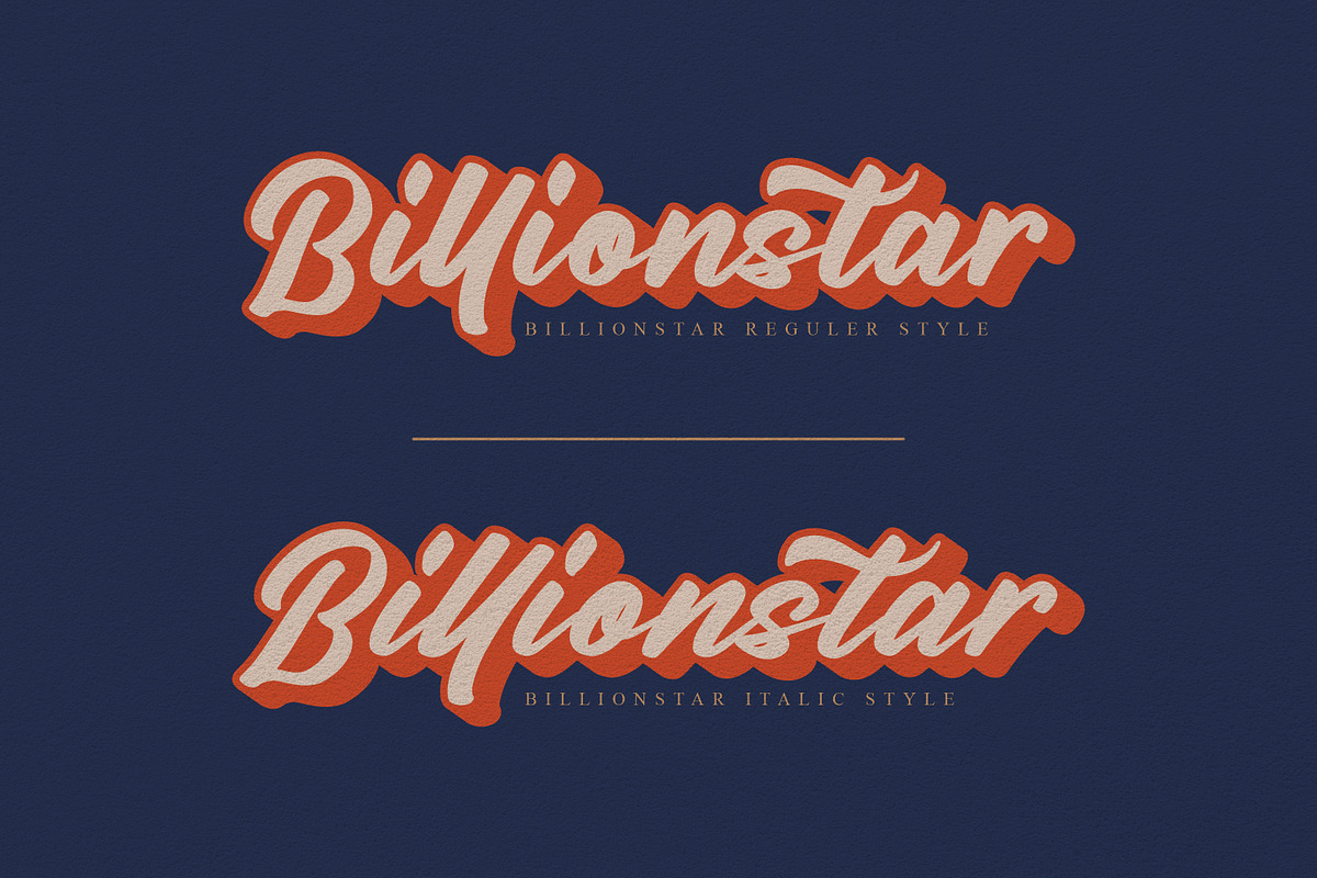 Billionstar, a Script Font by ribethstudio (Photo 2 of 12)