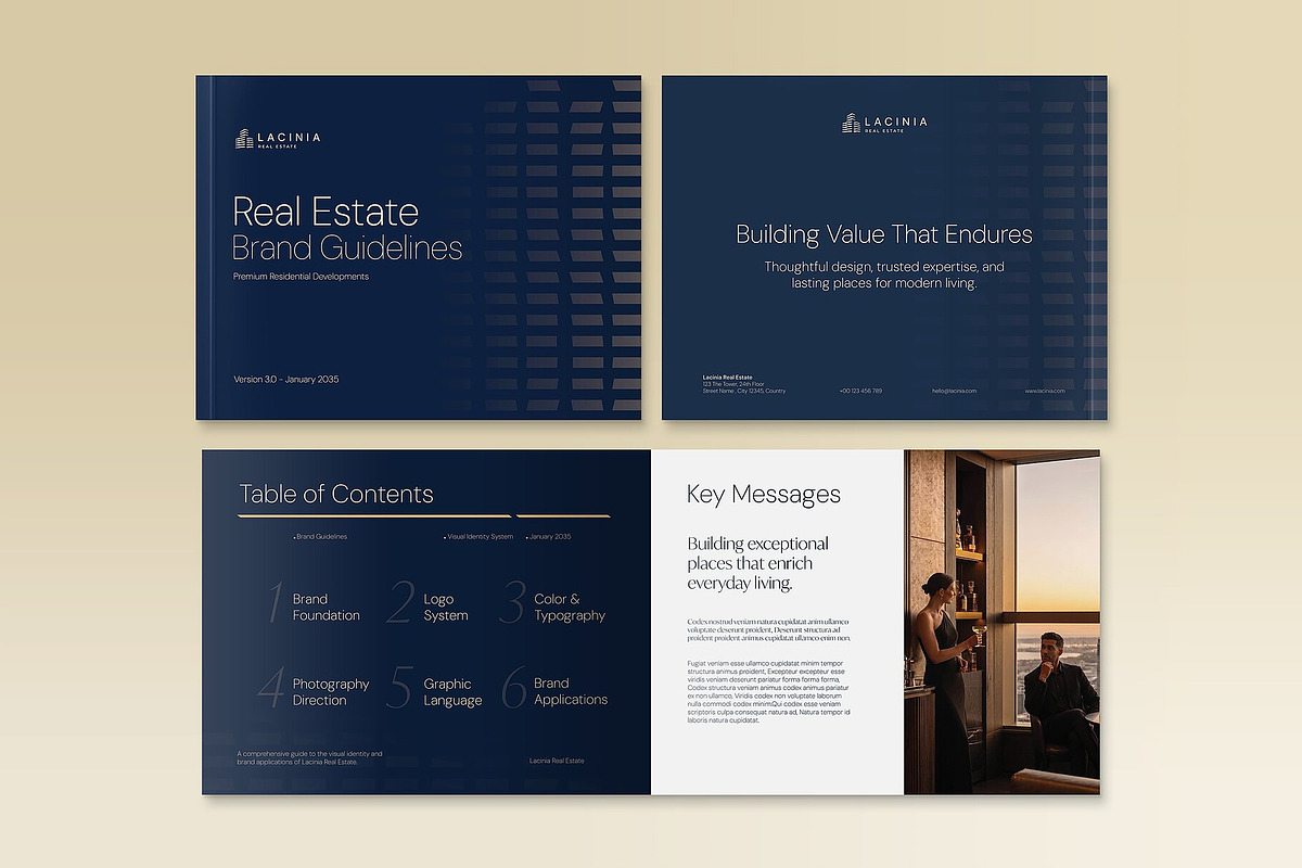 Real Estate Brand Guidelines, a Brochure Template by BrandPacks (Photo 2 of 7)