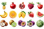 Fruits PNG Clipart Bundle, an Illustration by Designking (Thumbnail 2 of 5)