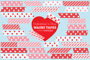 Valentine Pink & Red Washi Tapes