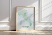 Watercolor Map of Italy, a Graphic by Beloved Paper (Thumbnail 2 of 6)