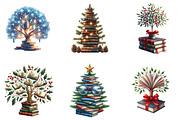 Christmas Books Tree Clipart, an Illustration by DreamArtGraphic (Thumbnail 6 of 6)