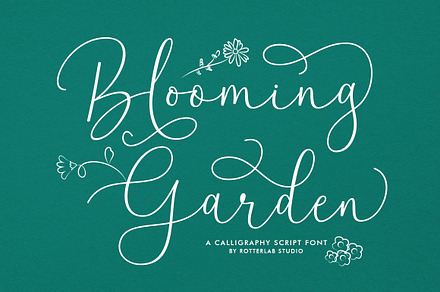 Blooming Garden, a Script Font by Rotterlab Studio