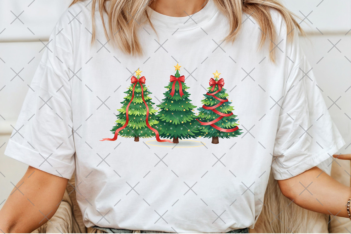 Christmas Tree Red Bow Holiday Png, an Illustration by Craft Nest (Photo 5 of 6)