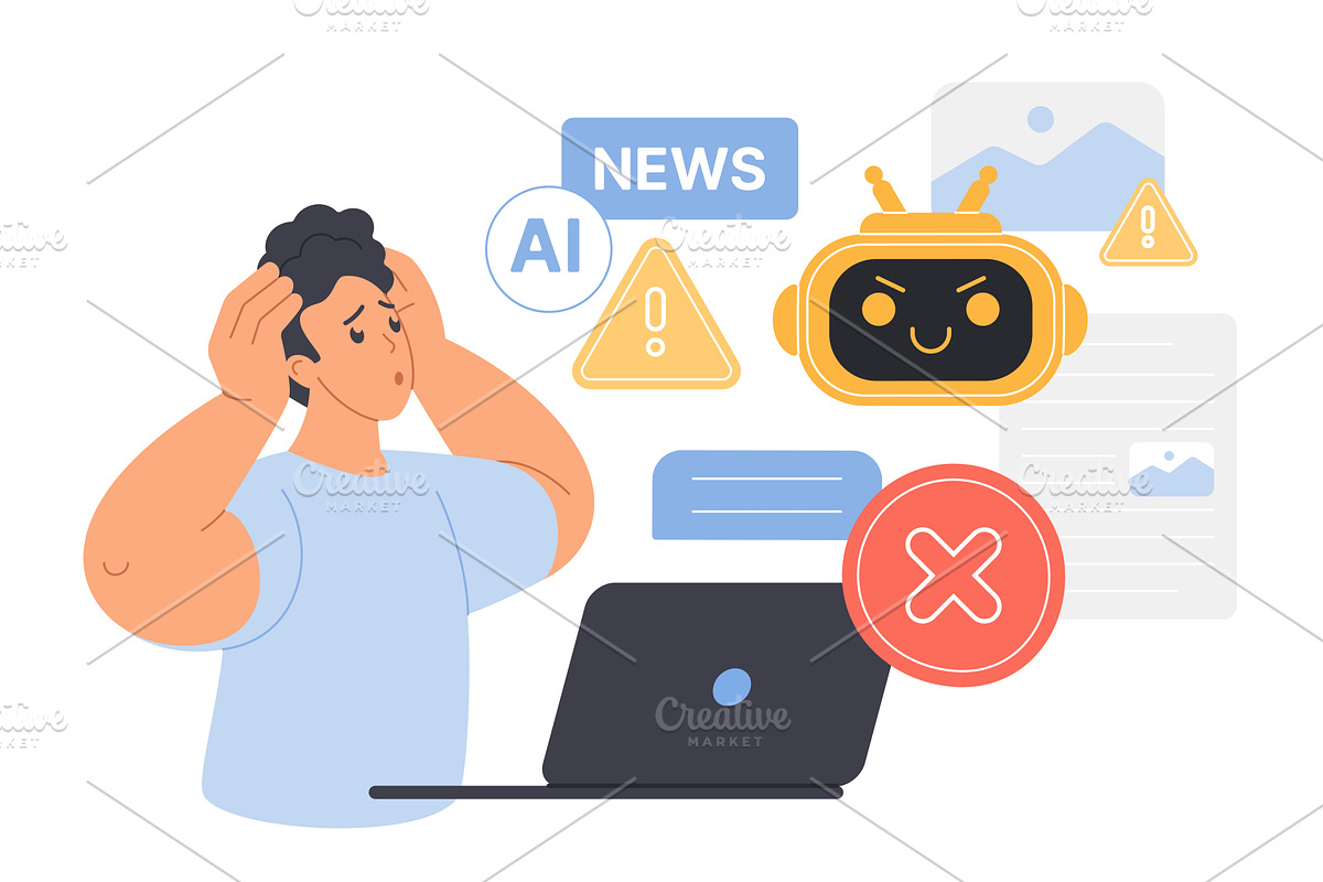 AI ethics, artificial intelligence, an Object Illustration by Lemberg Vector