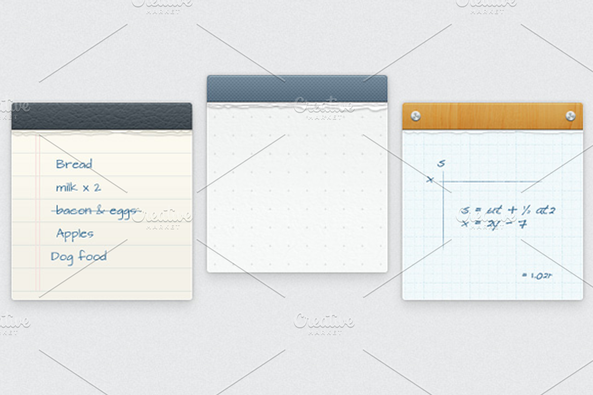 Note Pads Styles, an Object Graphic by DesignLots