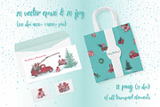 Set of sketch Christmas tree and car, a Decorative Illustration by Zimages (Thumbnail 5 of 7)
