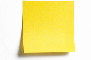 Yellow sticky note with copy space, a Business Photo by BOOCYS
