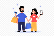 Digital Purchase Concept, a Person Illustration by Partikusi Design (Thumbnail 2 of 3)