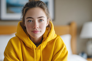 Teenage girl with blue eyes, a Person Photo by MistyDay