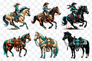 Western Cowgirl Sublimation Bundle, a Decorative Illustration by Bubble Pixel (Thumbnail 3 of 10)