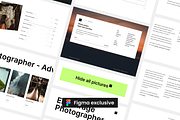 Photography - Website - Figma, an UI Kit Template by Petr Bilek (Thumbnail 1 of 4)