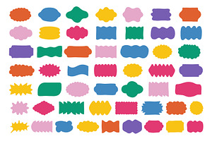 HAND DRAWN DOODLE SHAPES VECTOR SET