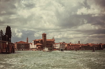 Towers and lagoon of Venicice
