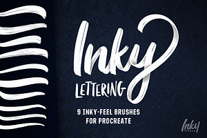 Inky Lettering Procreate Brushes