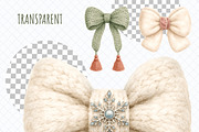Cozy Winter Bows Clipart, a Decorative Illustration by Whimsy Brush Studio (Thumbnail 7 of 9)