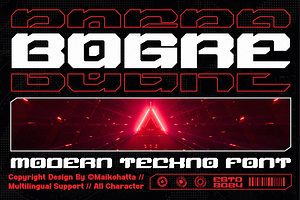 Bogre - Modern Techno Font