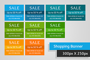 Shopping Banners 300x250 Set 1, a Templates & Theme by settysantu (Thumbnail 1 of 5)