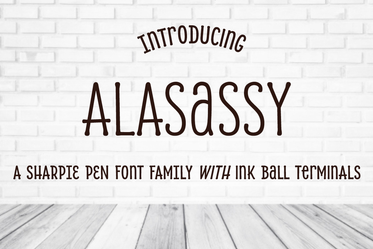 Alasassy Caps Family, a Handwritten Font by Leksen Design (Photo 1 of 5)