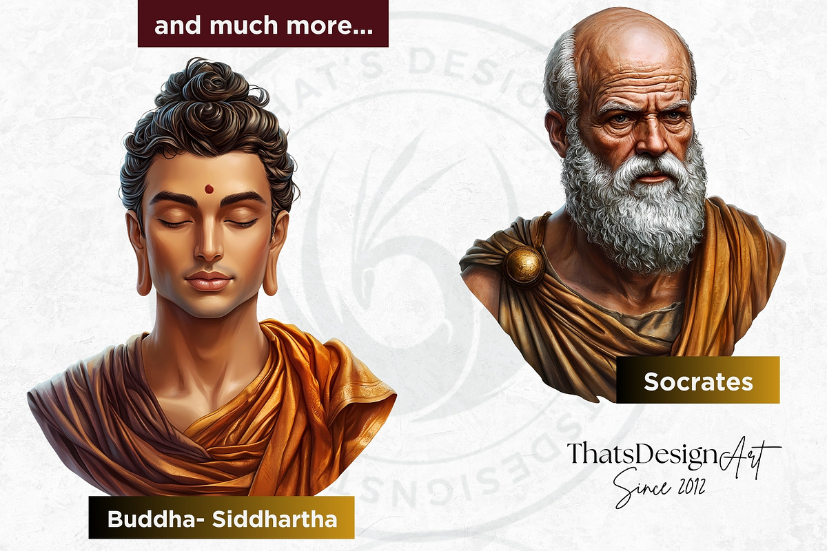Historical figures clipart Set, a Person Illustration by ThatsDesignArt (Photo 9 of 10)