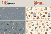 Dino Space Adventure – Vector Set, an Illustration by moja doodle (Thumbnail 7 of 11)