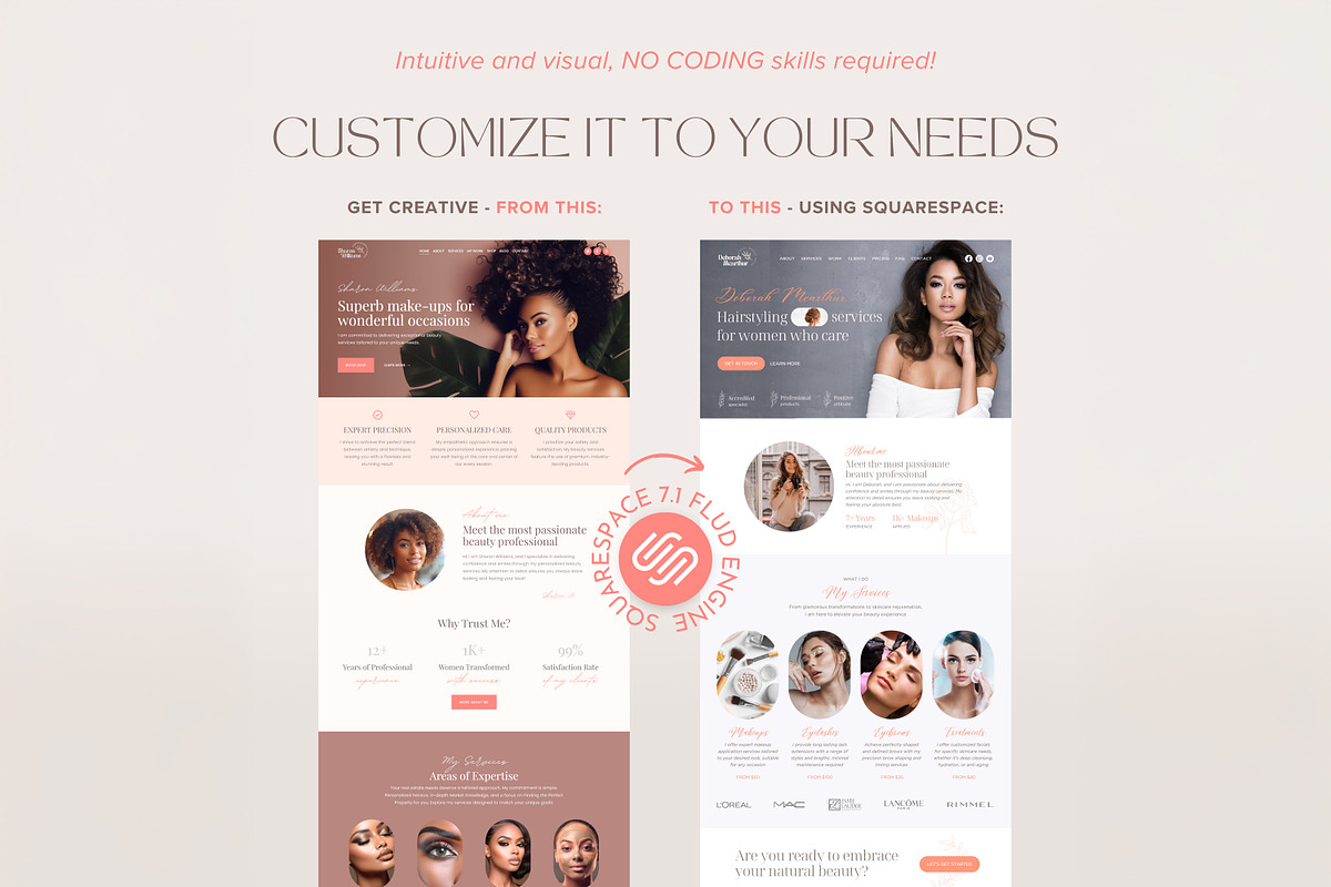 Beauty Salon Squarespace Site preview 4
