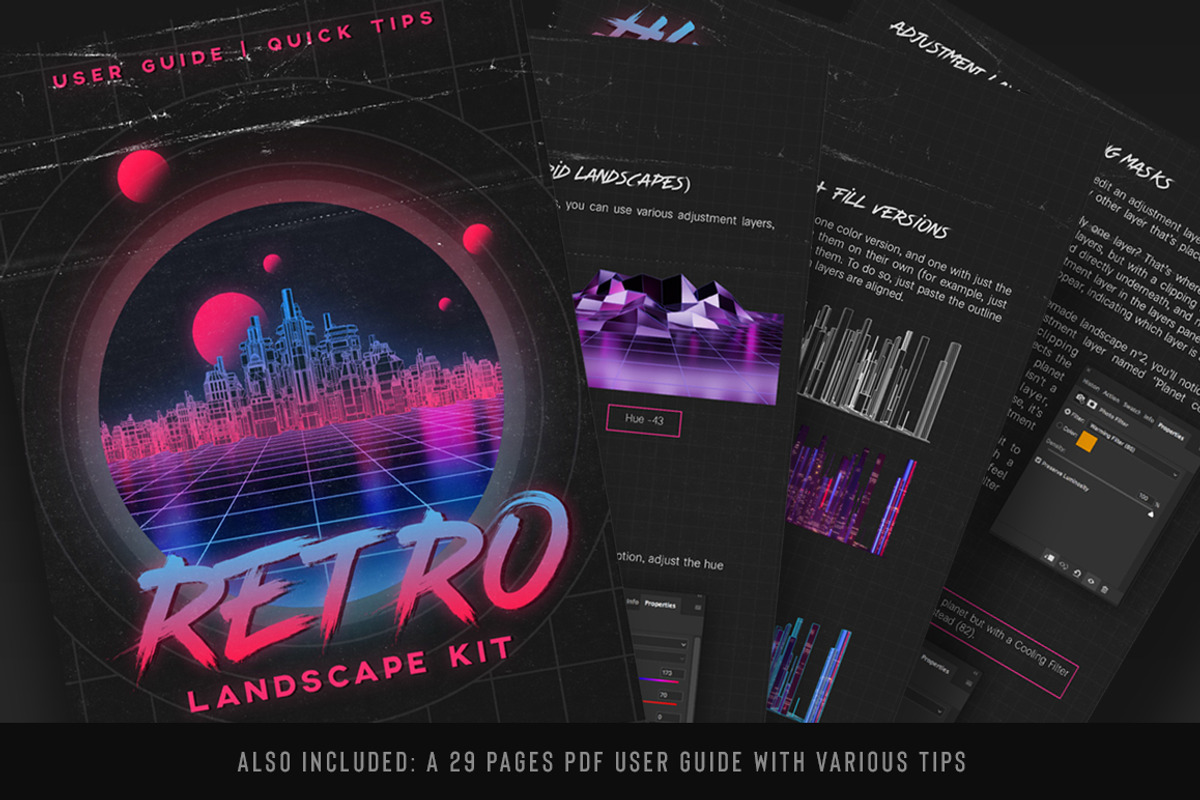 Retro Landscape Kit, an Object Graphic by MiksKS (Photo 12 of 18)