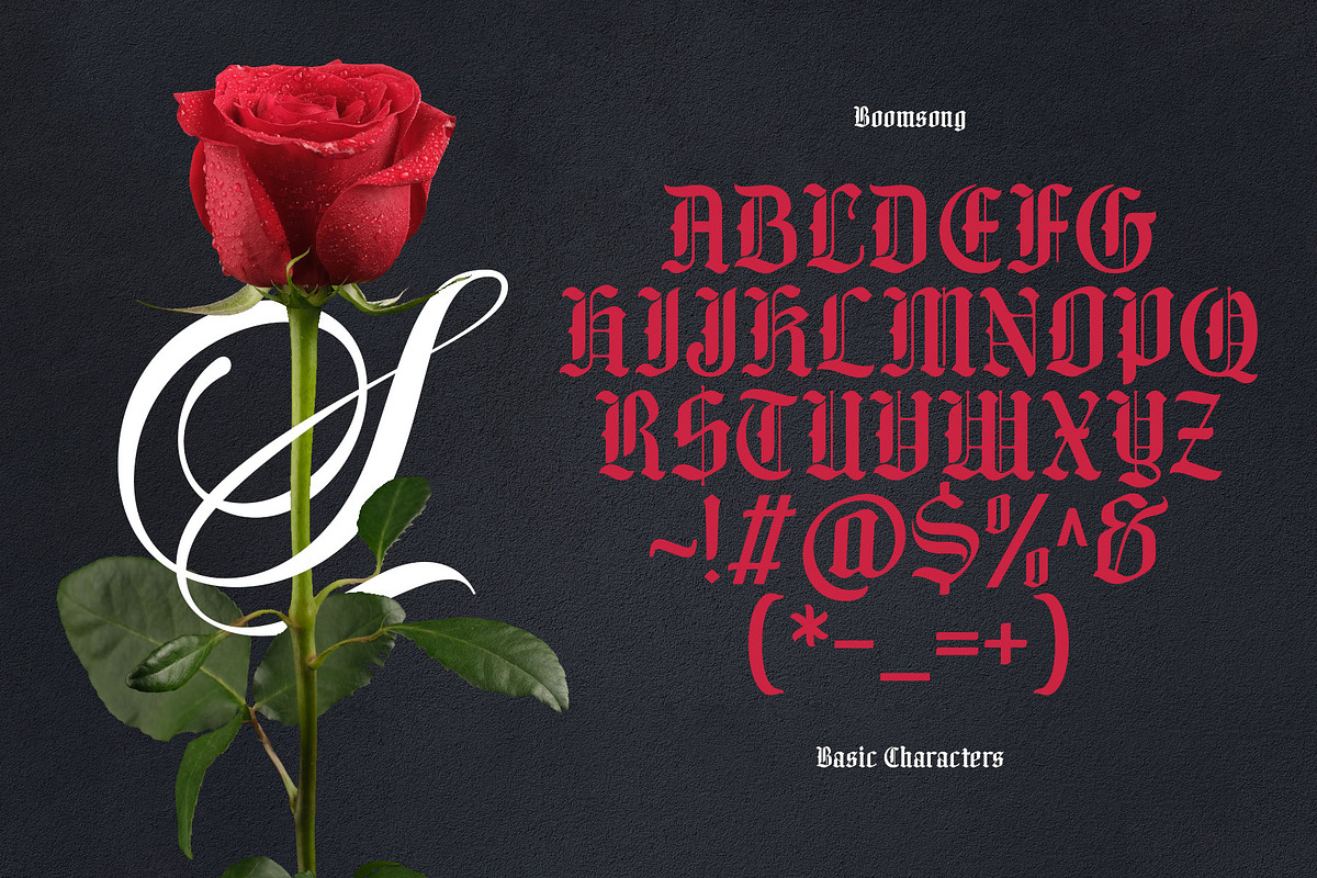 Boomsong Typeface, a Blackletter Font by alit design (Photo 2 of 16)