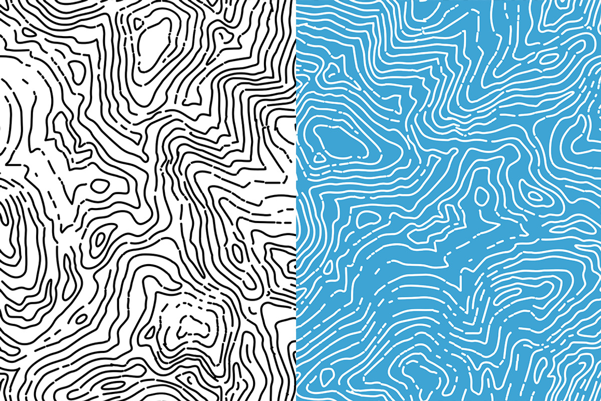 Topographic map seamless pattern, a Pattern Graphic by pashabo (Photo 3 of 3)