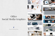 Office Facebook Posts, a Social Media Template by Social Corner Graphics (Thumbnail 1 of 7)