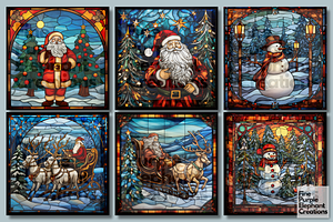 Christmas Stained Glass Holiday