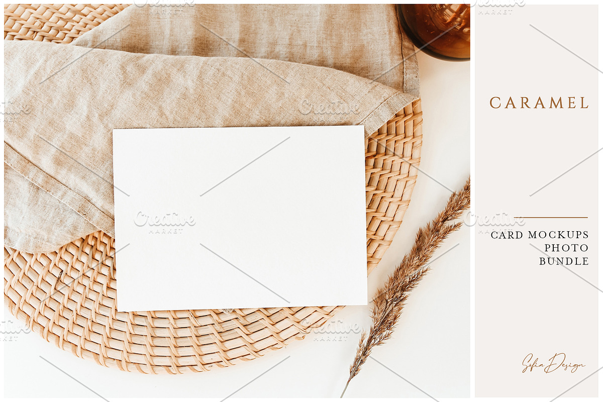 Card Mockups Bundle Photo Stock, a Card Template by SofiaDesign16 (Photo 5 of 6)