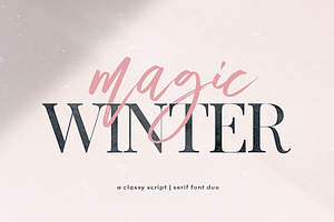 Magic Winter | Script Serif Font Duo, a Serif Font by KA Designs