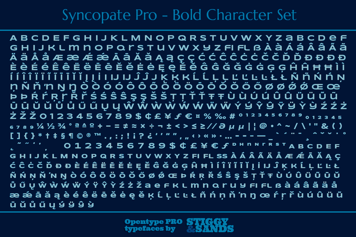 Syncopate Pro - Bold preview 5