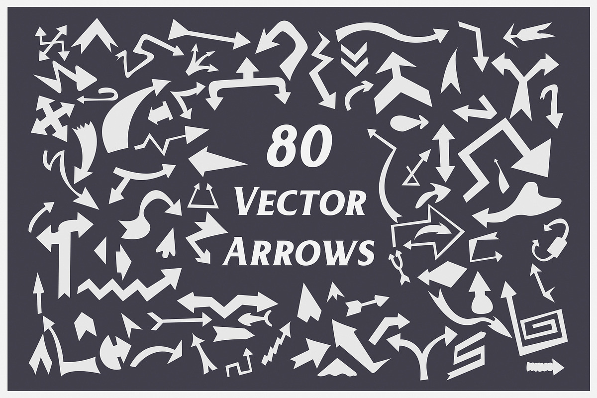 80 Hand Drawn Vector Arrows